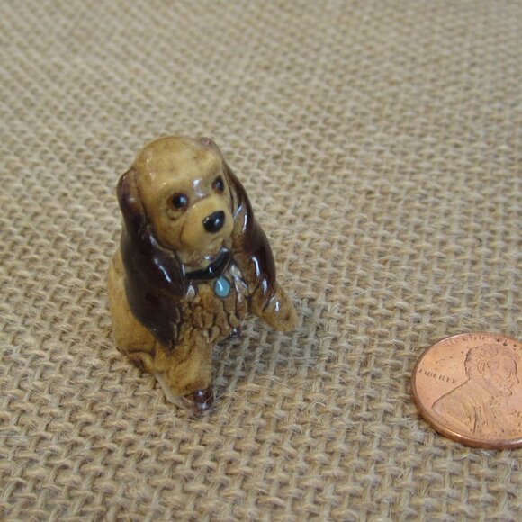 Vintage Tiny Porcelain Cocker Spaniel Figurine made by Hagen Renaker Mama Cocker - Picture 2 of 5